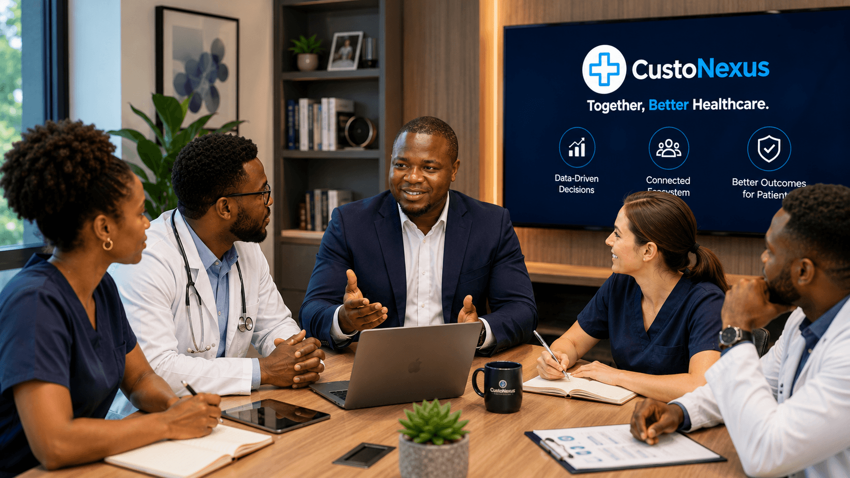 Healthcare professionals collaborating