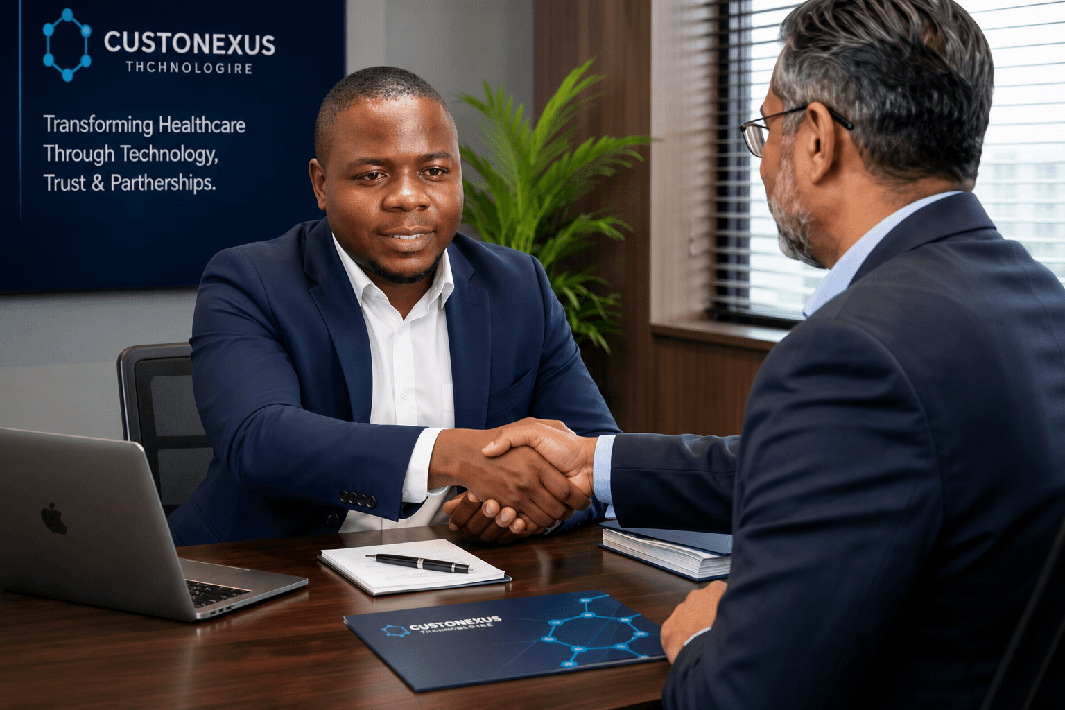 Founder collaborating with healthcare professionals